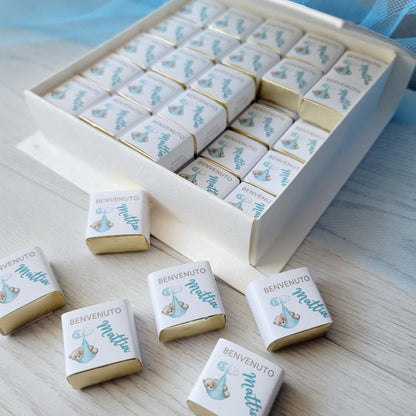 Box con 50 cremini personalizzati Nascita/Battesimo - EventiDecor