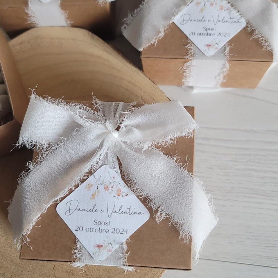Box bomboniera elegante con miele - EventiDecor